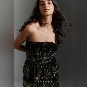 Anthropologie Black Floral Camisole